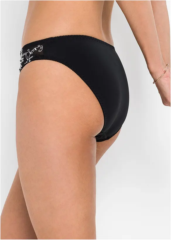 Truse med nydelig broderi (2-pack), bonprix