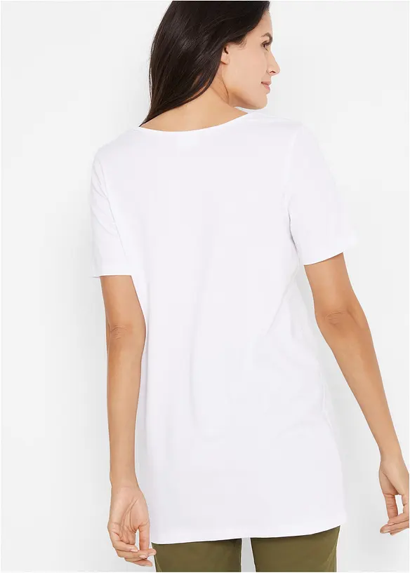 Lang basic topp, 2-pack, bonprix