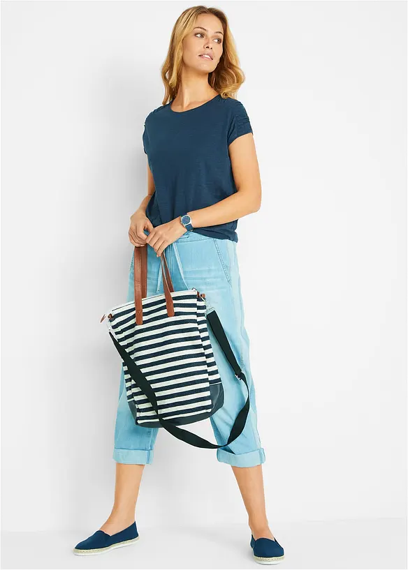 Topp i boxy-modell, kortermet, bonprix