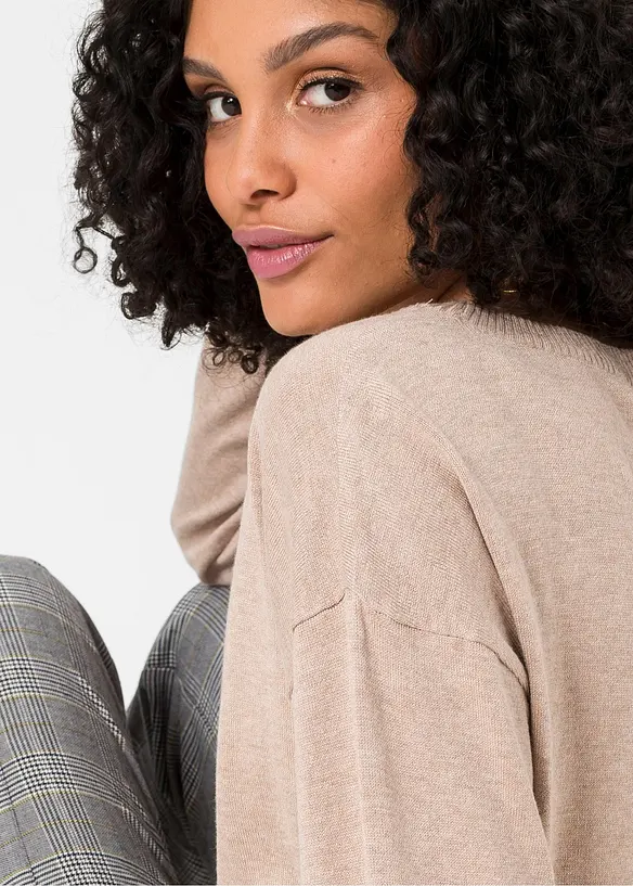Oversized genser i viskosemiks, bonprix