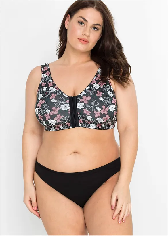 BH uten bøyle med lukning foran og bomull (2-pack), bonprix