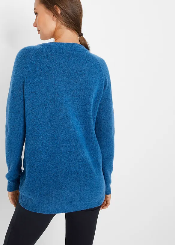 Strikket genser med V-hals, Oversized Fit, bonprix