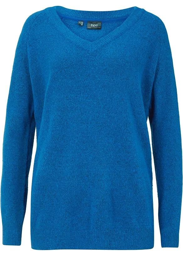 Strikket genser med V-hals, Oversized Fit, bonprix