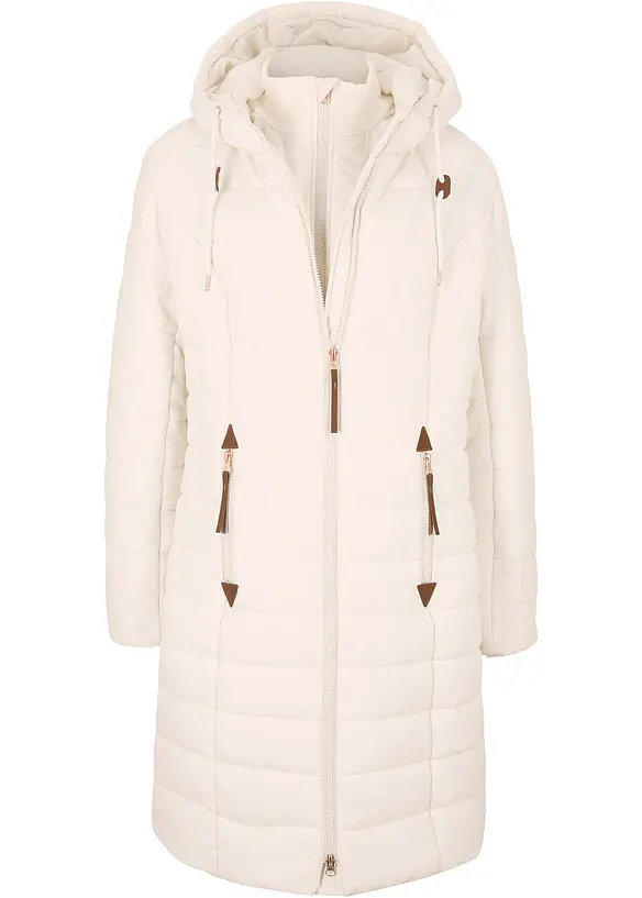 Vattert kåpe, 2-i-1-look, bonprix