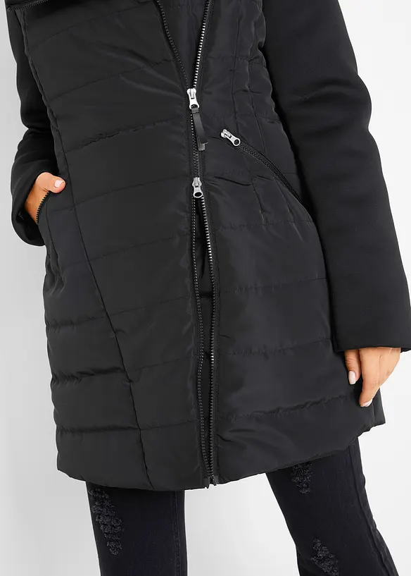 Jakke med bred krage og hette, bonprix