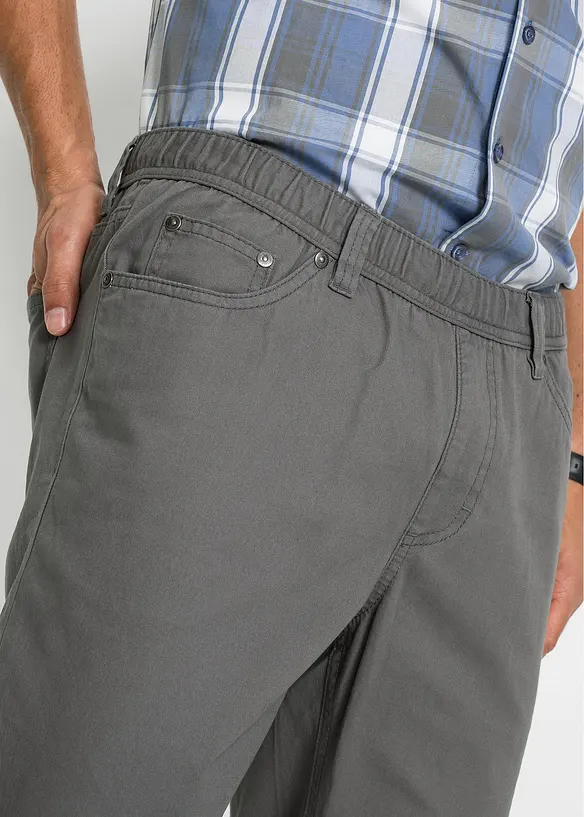 Regular Fit slip on-bukse med komfortlinning, Straight (2-pack), bonprix