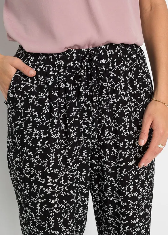 Pull on-bukse i 100% viskose, bonprix