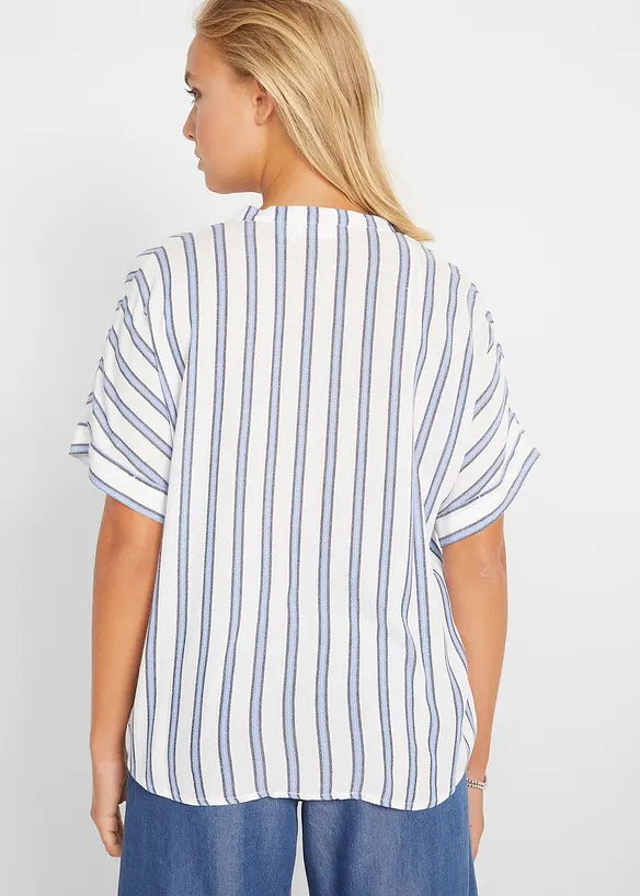 Krinklet bluse av lett viskose, bonprix