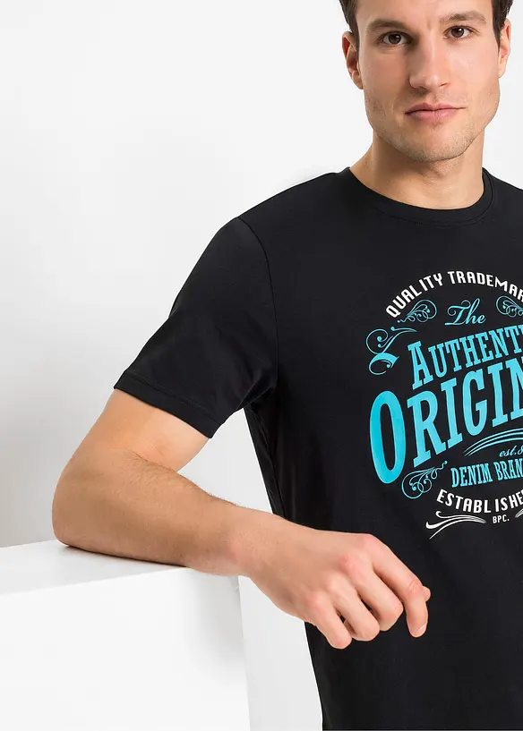 T-skjorte i 100% økologisk bomull (2-pack), bonprix