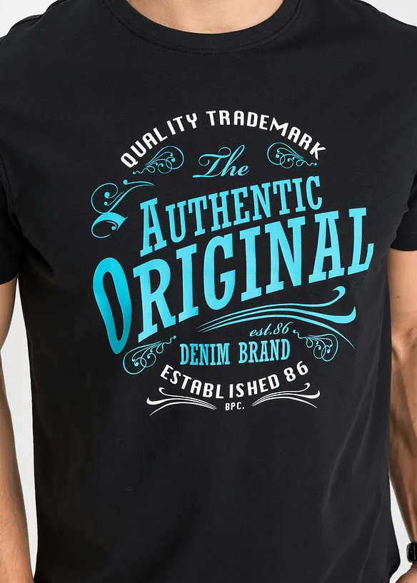 T-skjorte i 100% økologisk bomull (2-pack), bonprix