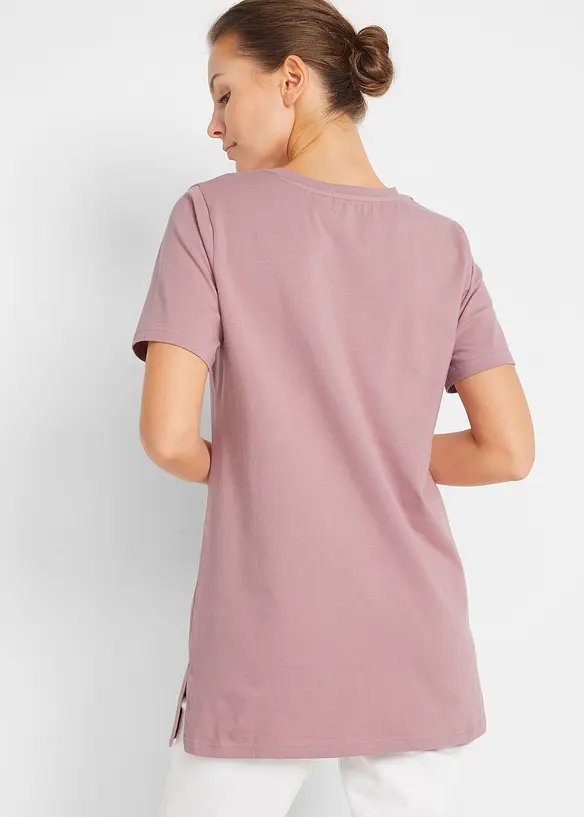 Lang topp med V-hals (2-pack), bonprix