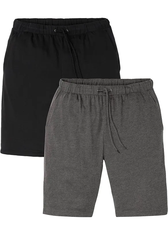 Bermudashorts i lett trikotmateriale (2-pack), bonprix