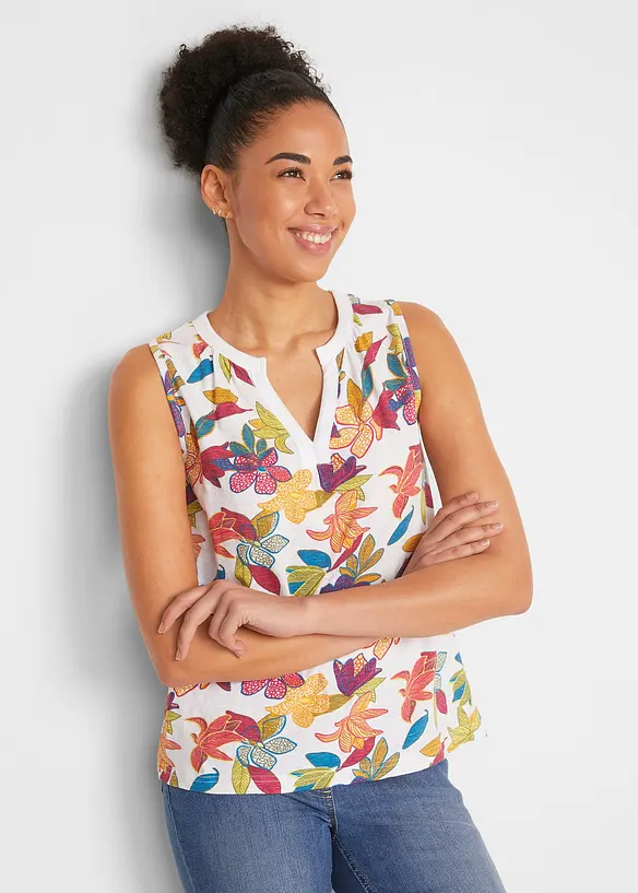 Jerseytopp med print, bonprix