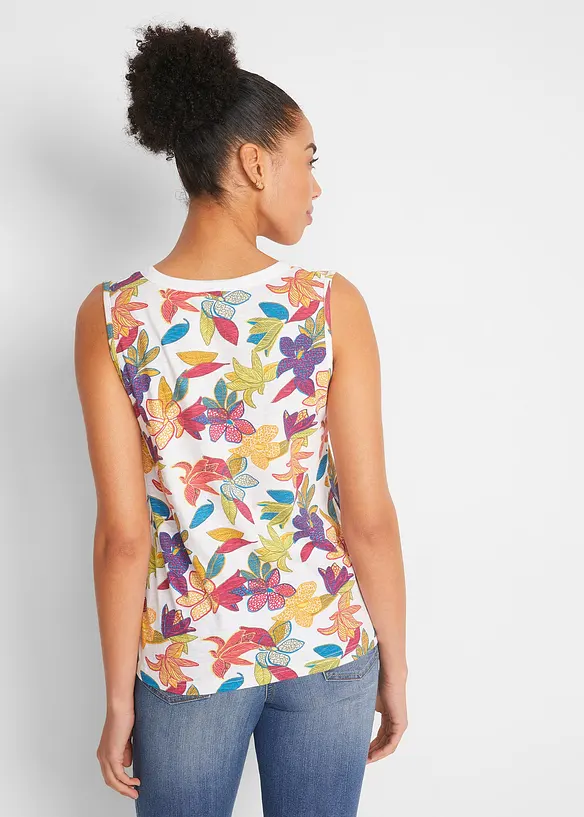 Jerseytopp med print, bonprix