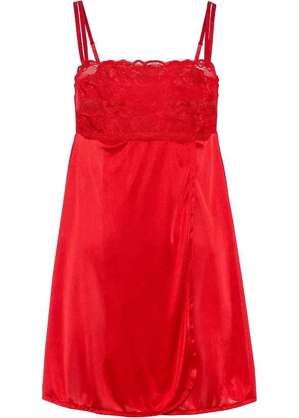 Neglisjé i glinsende materiale, bonprix