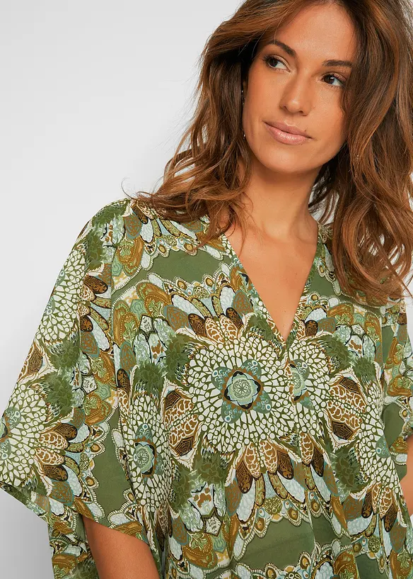 Oversized strandtunika i lett chiffon, bonprix