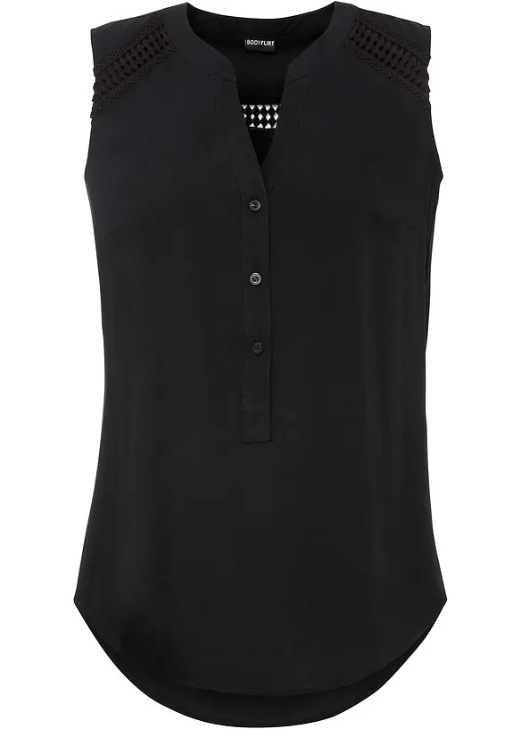 Bluse med heklede detaljer, bonprix