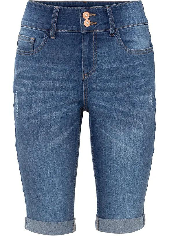 Bermudashorts i denim Mid Waist, bonprix