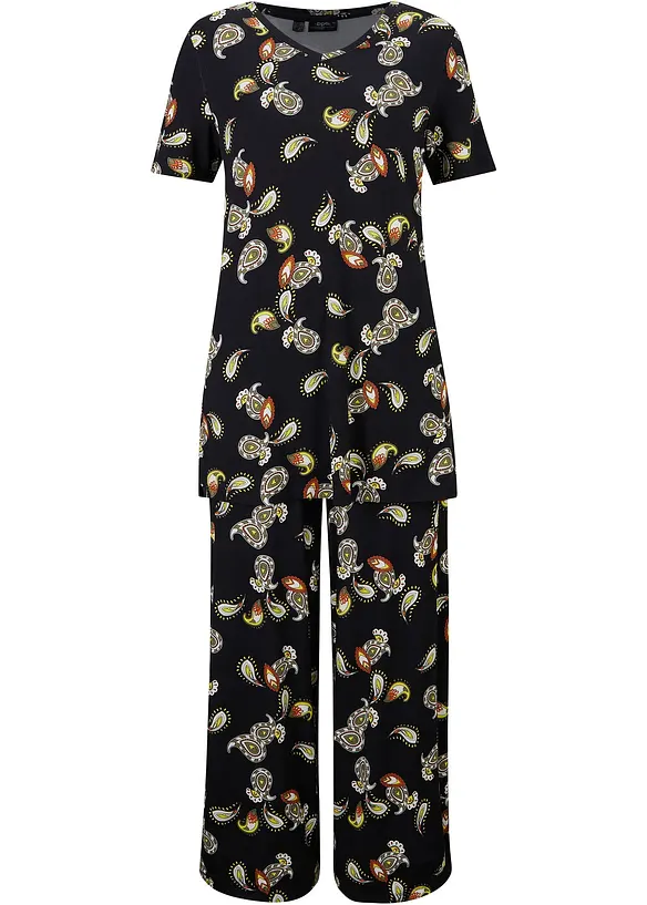 Topp og culottes i lett viskosemiks (2-delt sett), bonprix