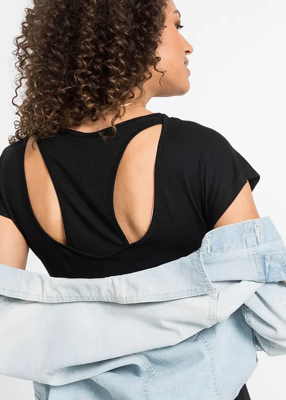 Jerseykjole i lett viskose med elastan, bonprix
