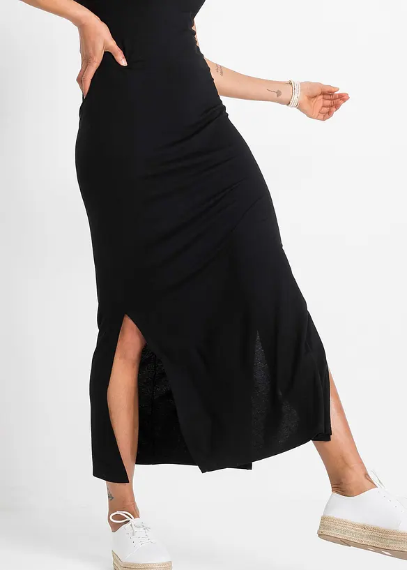 Jerseykjole i lett viskose med elastan, bonprix