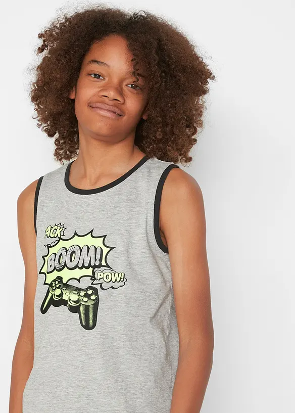 Singlet med økologisk bomull (2-pack), bonprix
