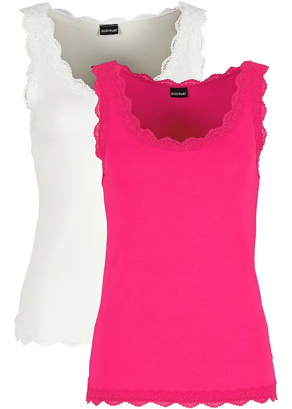 Topp med blonde (2-pack), bonprix