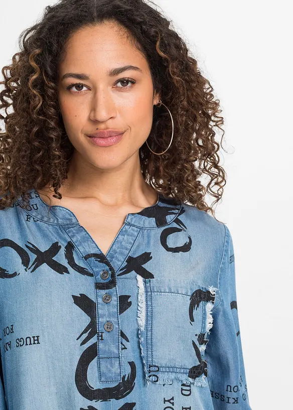 kjole i lett lyocell, bonprix