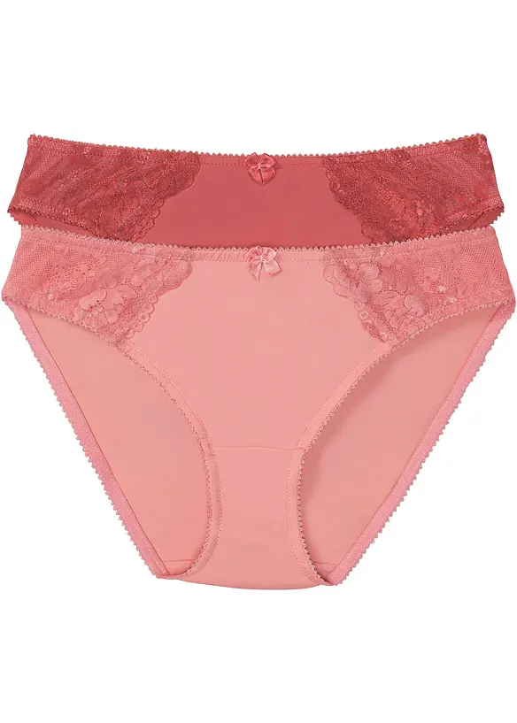 Truse med delikate blonder (2-pack), bonprix