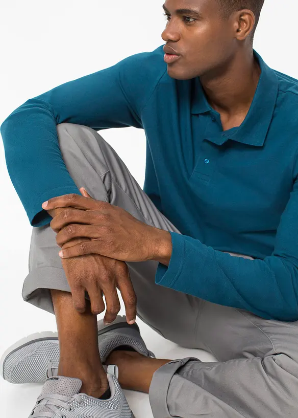 Piqué-poloshirt, lang arm, bonprix