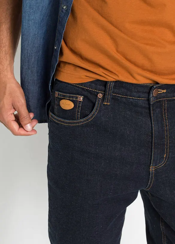 Classic Fit-termojeans i materiale med stretch og varmt fleecefôr, bonprix