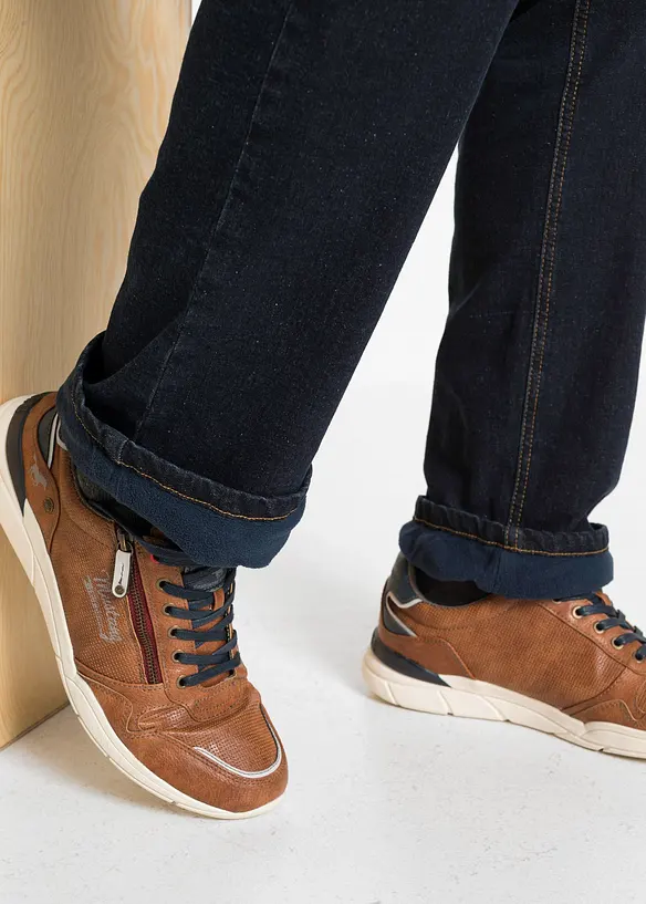Classic Fit-termojeans i materiale med stretch og varmt fleecefôr, bonprix