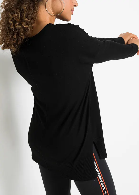 Oversized, strikket genser i viskosemiks, bonprix
