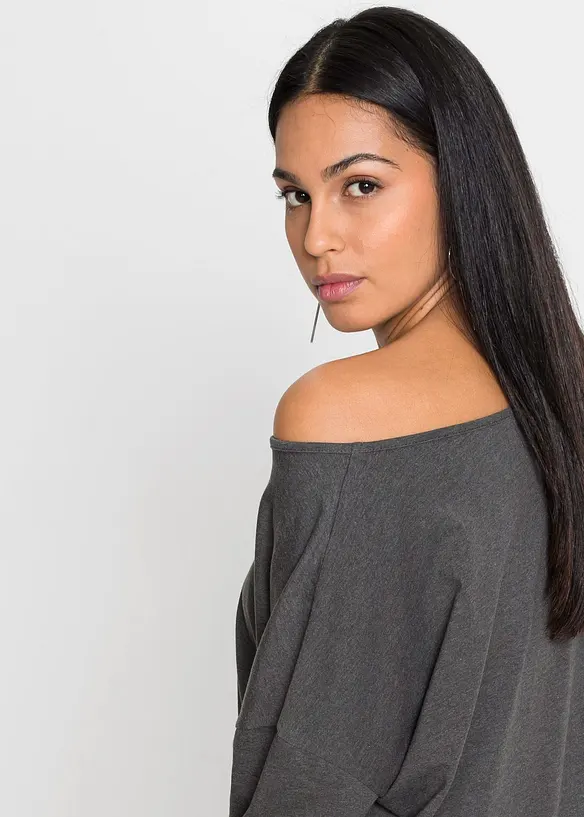 Off shoulder-topp med julemotiv, bonprix