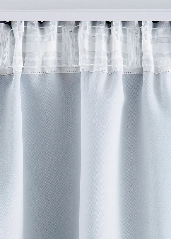 Lystett gardin med motiv av nattehimmel og resirkulert polyester (1-pack), bonprix