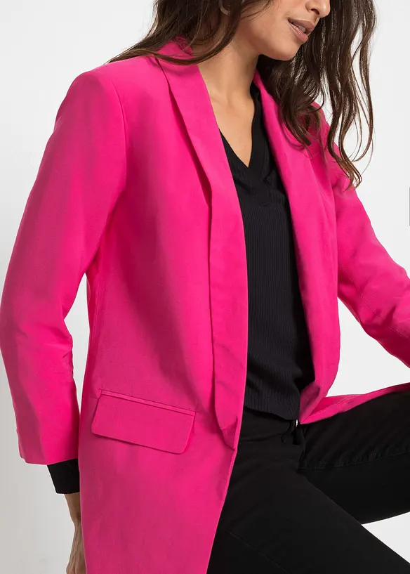 Lang blazer i viskosemiks, bonprix