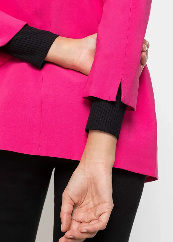 Lang blazer i viskosemiks, bonprix