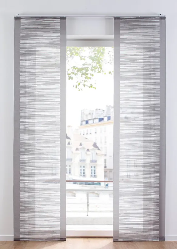 Panelgardin med tverrstriper (1-pack), bonprix