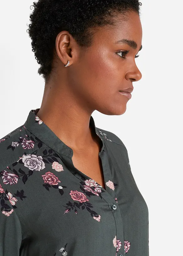 Lang bluse i lett viskose, bonprix