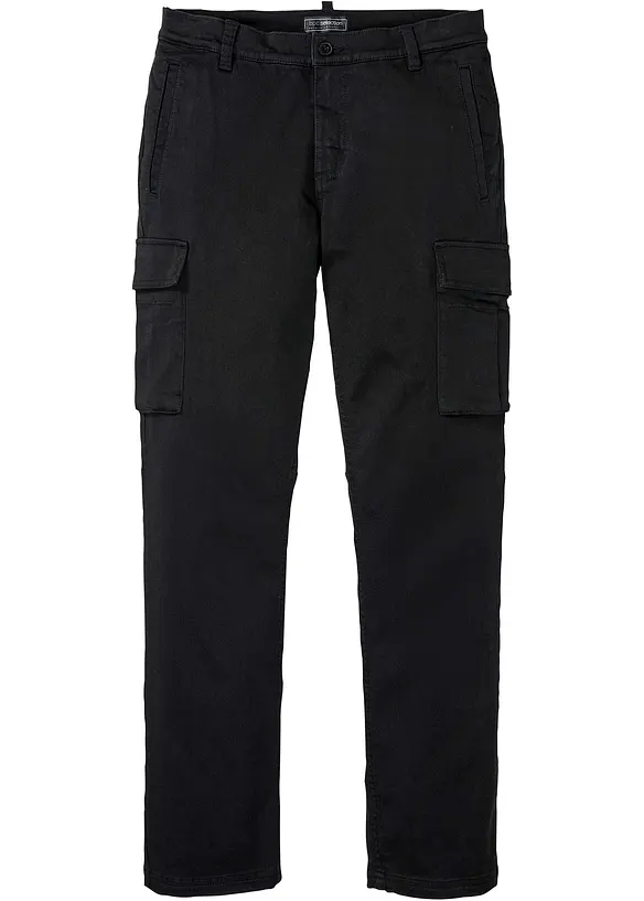 Regular Fit-bukse i bomull med stretch, Straight, bonprix