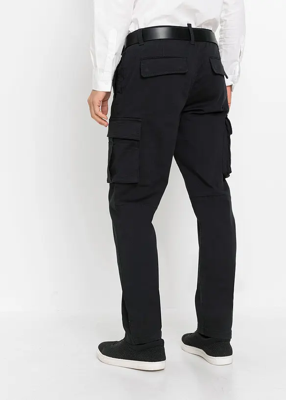 Regular Fit-bukse i bomull med stretch, Straight, bonprix