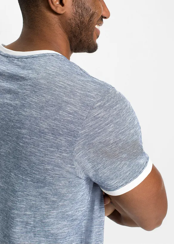 T-shirt med snøring, av økologisk bomull, bonprix