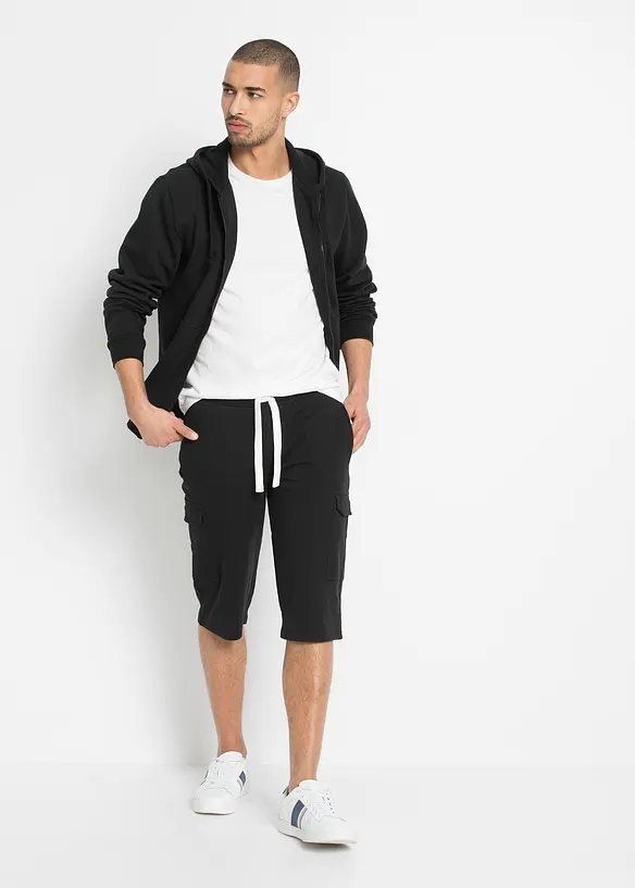 Cargo-bermudashorts i trikot i 100% økologisk bomull, bonprix