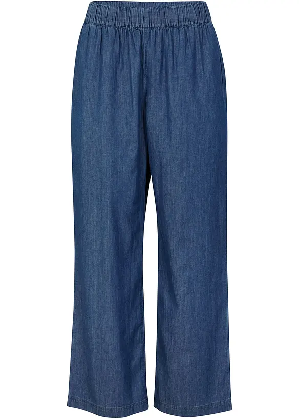 Lett pull on-jeans med behagelig linning, vidt snitt, bonprix