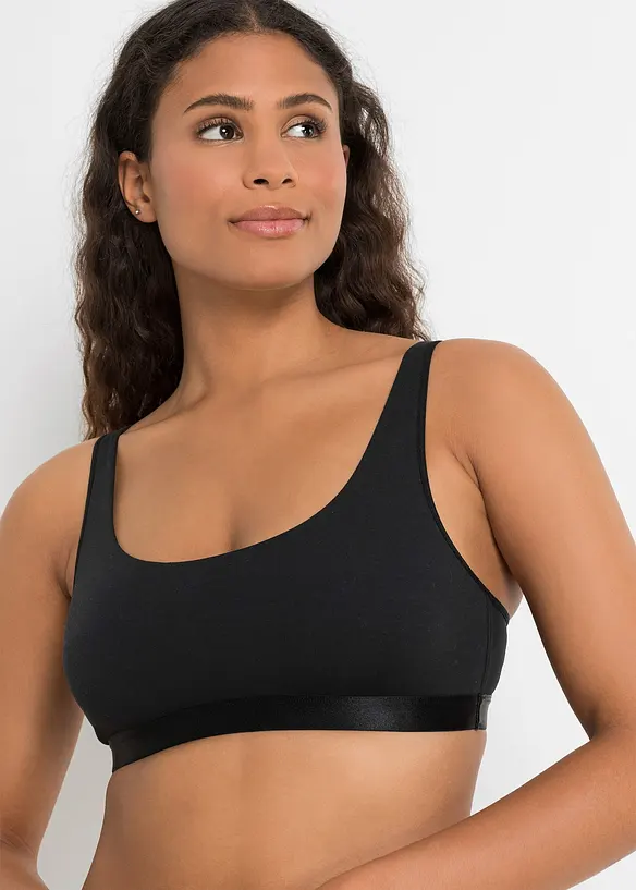 BH-topp med økologisk bomull (2-pack), bonprix