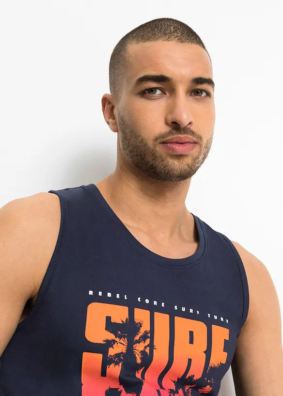 Singlet i 100% økologisk bomull, Slim Fit (2-pack), bonprix