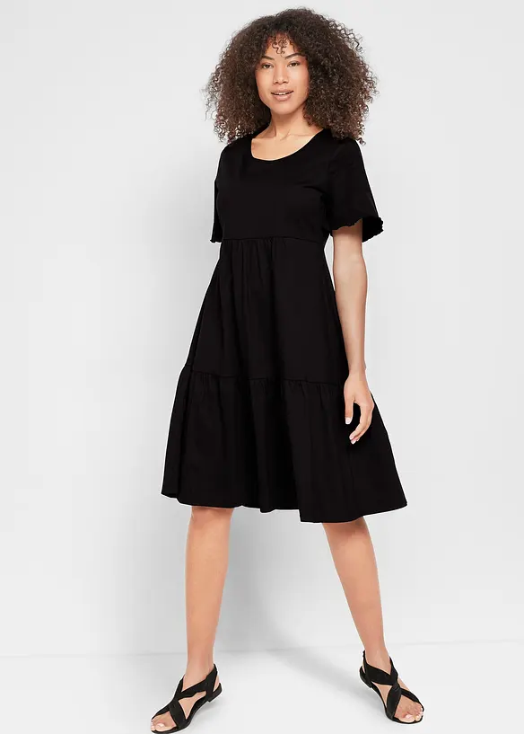 Jerseykjole i 100% bomull, bonprix