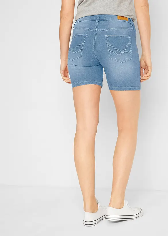 Denimshorts Slim Fit Mid Waist, 2-pack, bonprix