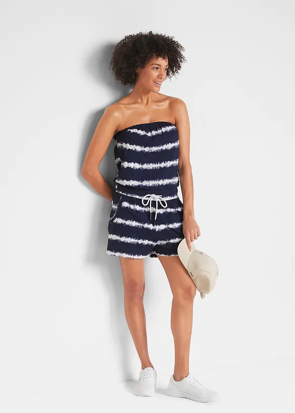 Bandeau-jumpsuit i 100% økologisk bomull, bonprix
