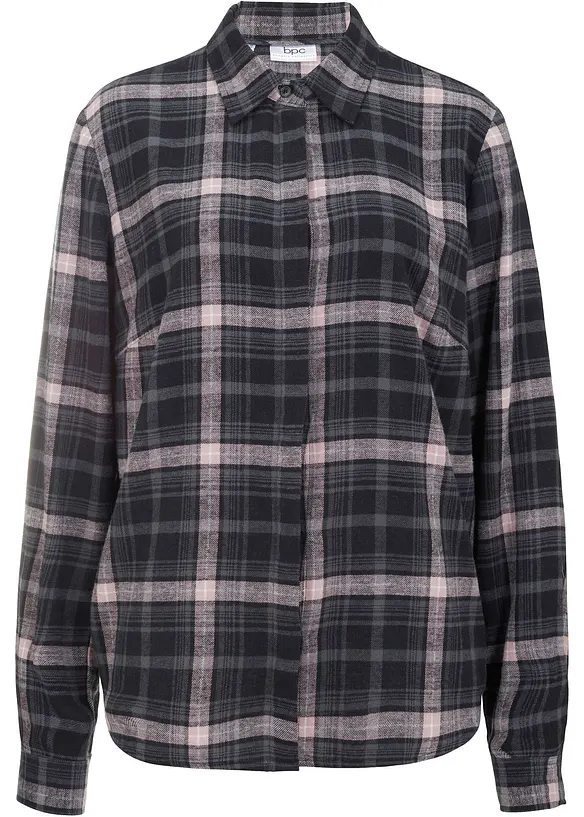 Skjorte i flanell av 100% bomull, bonprix